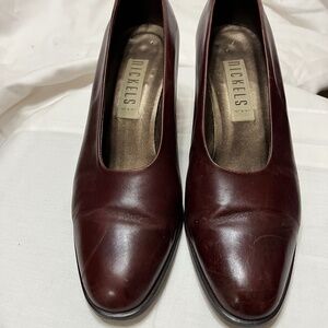 Nickels Vintage Brown Leather Pump